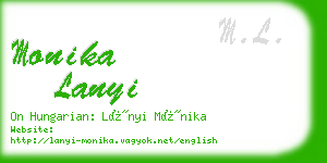 monika lanyi business card